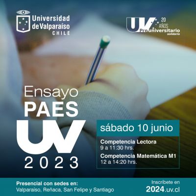 ensayo PAES UV 2023 